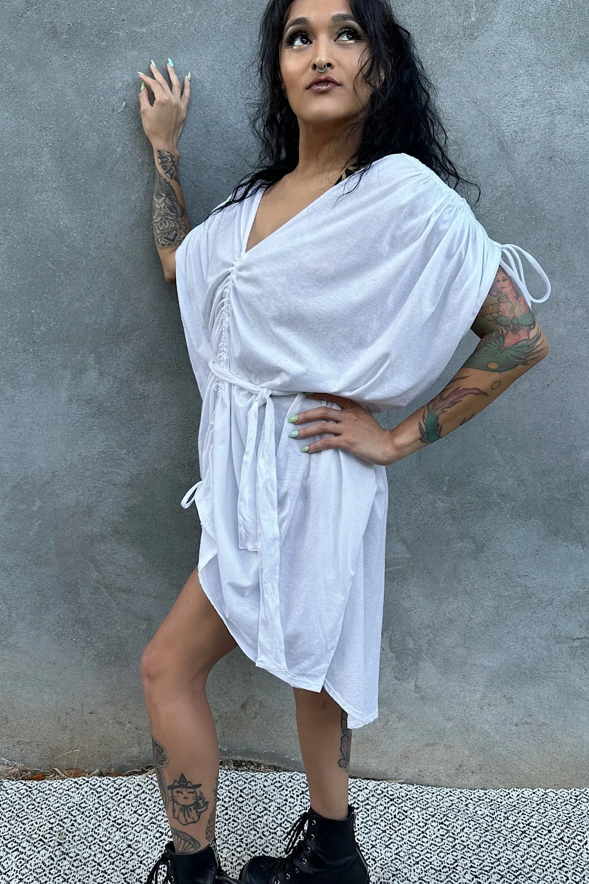 5D x Stellar Dust Irena Poncho Dress - cotton