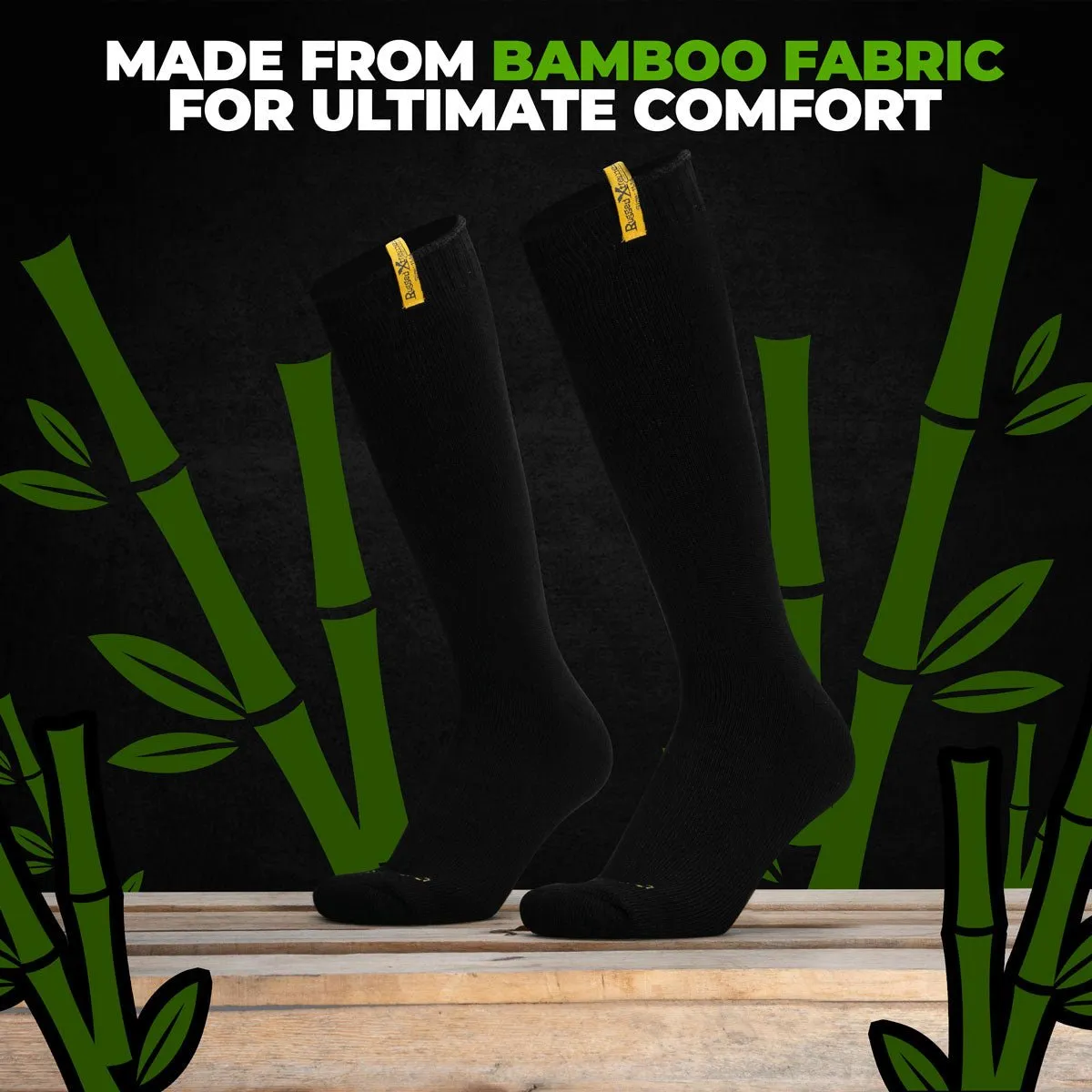 6-10 Bamboo Socks - 2x Pair Pack