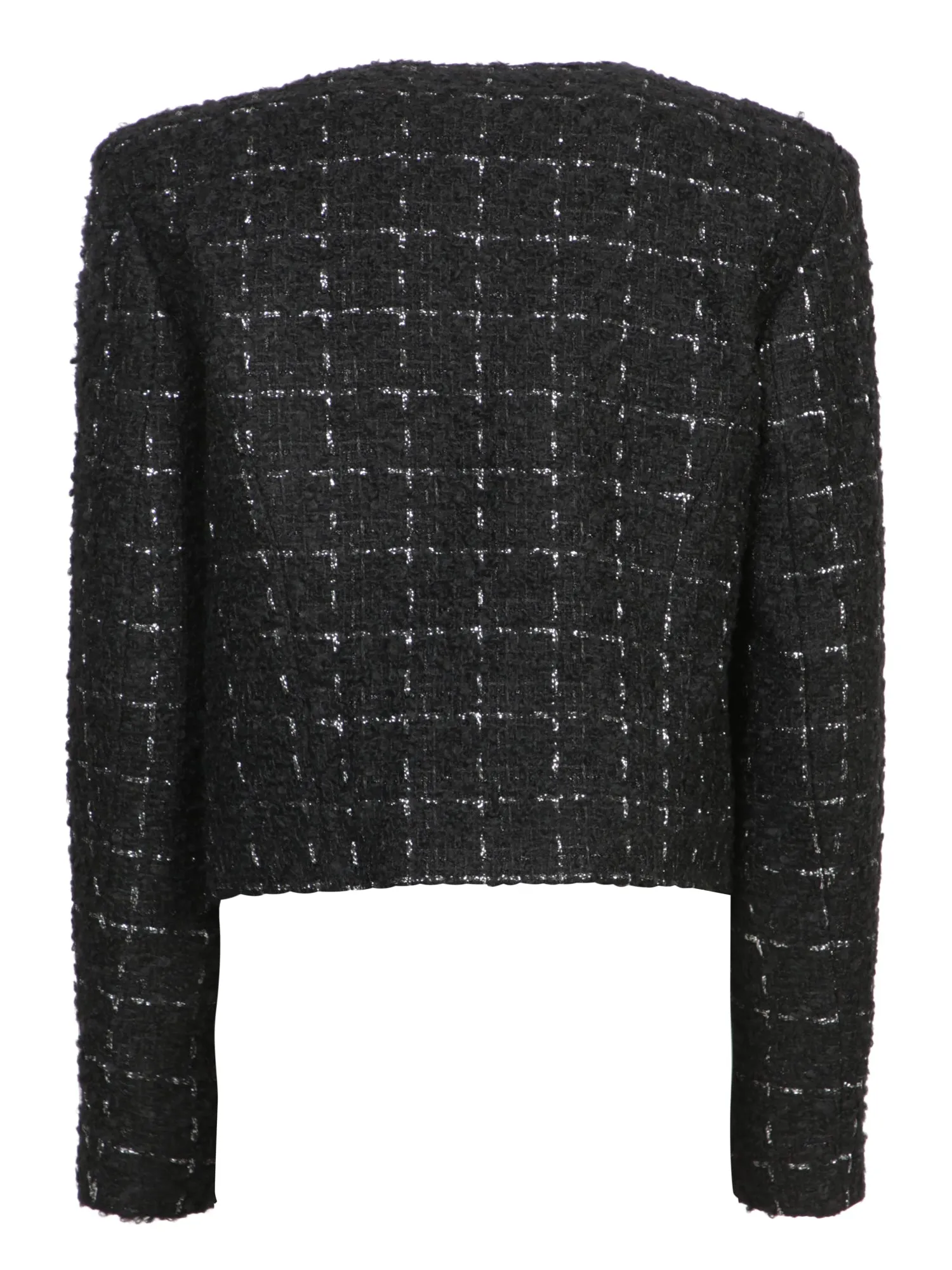 Black Cotton Tweed Jacket