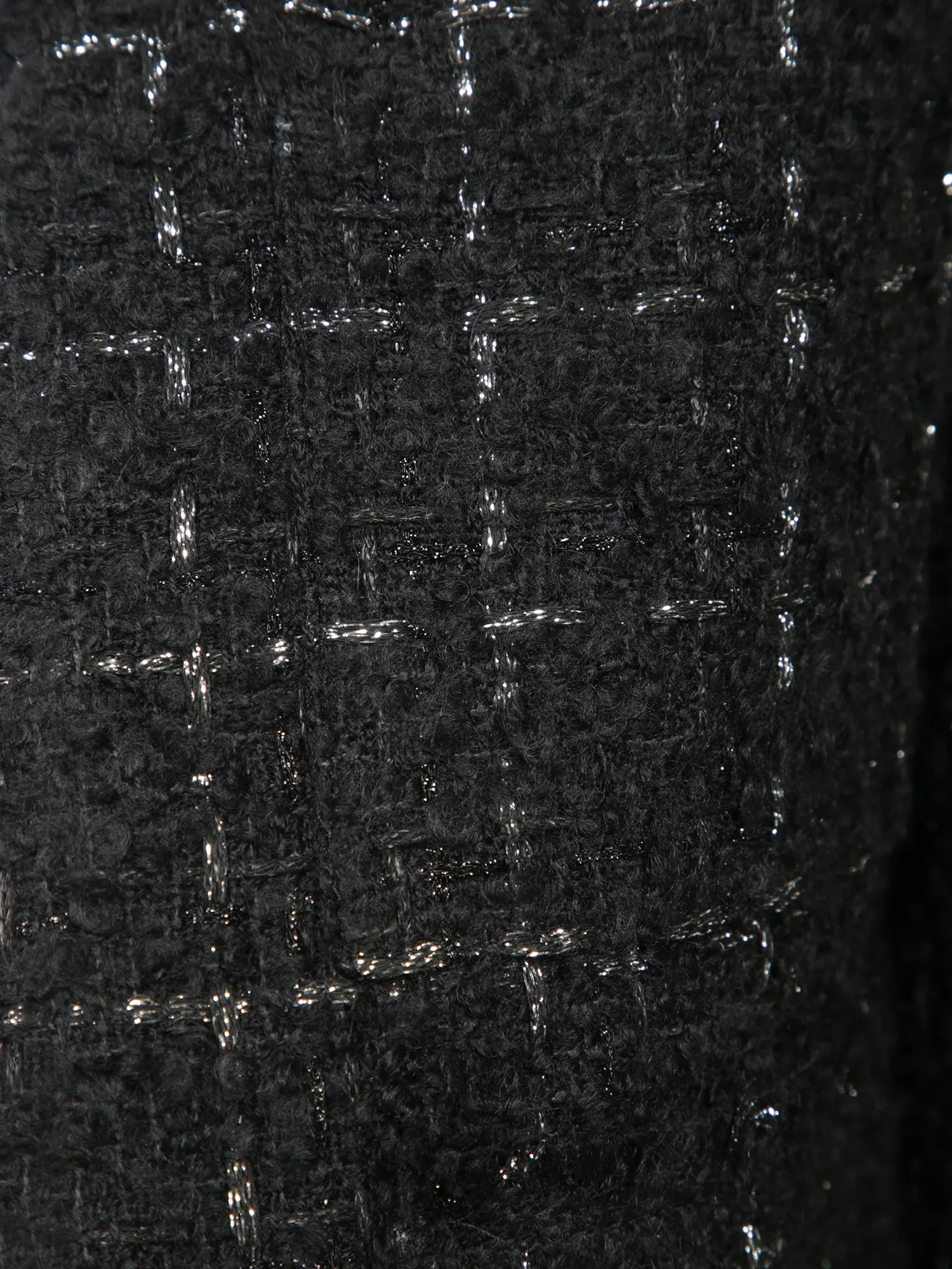 Black Cotton Tweed Jacket