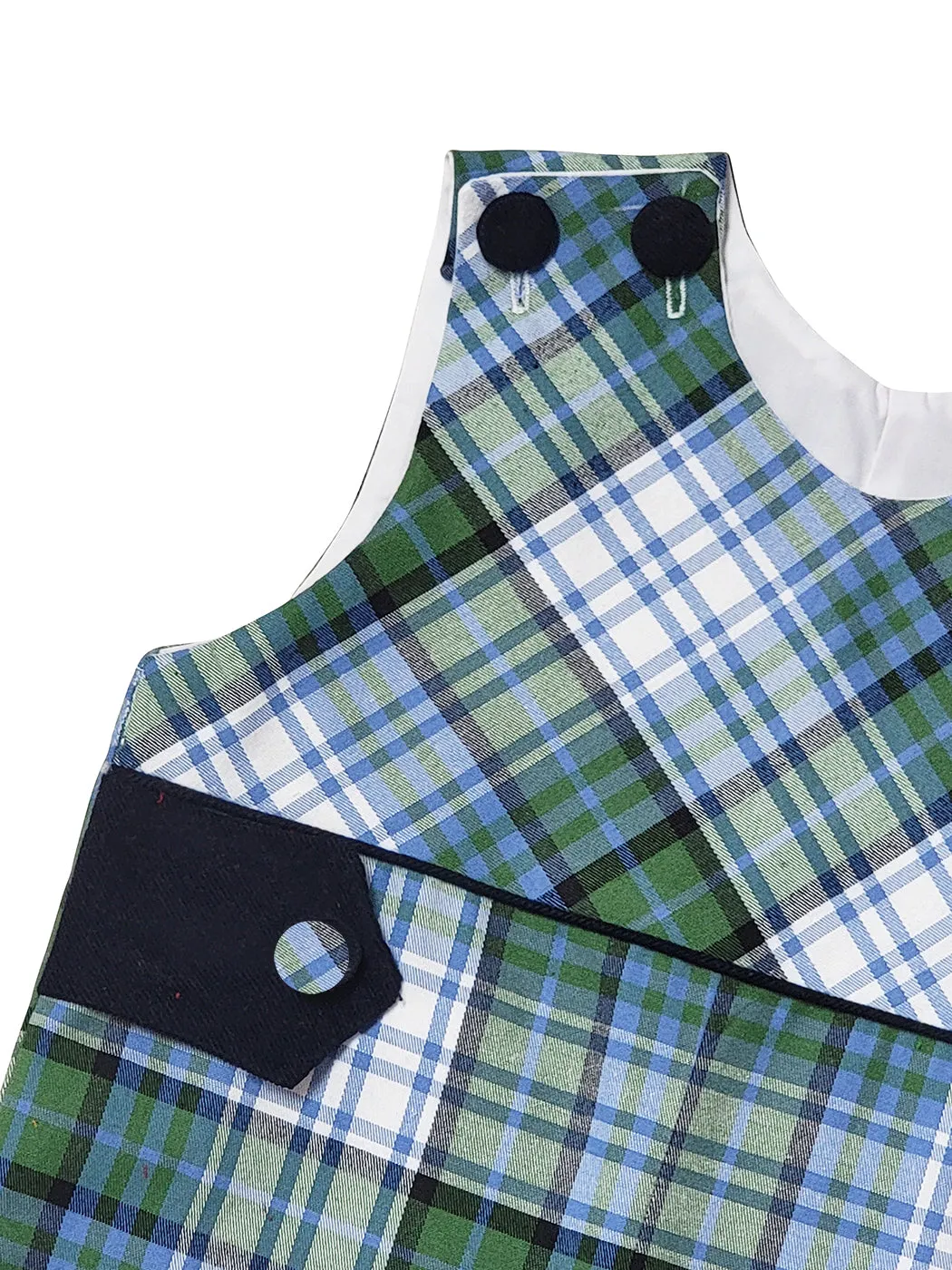 Brett Blue Plaid  Fall  boy's Overall