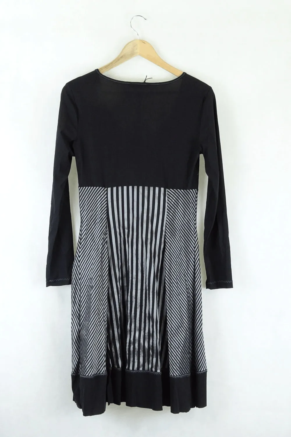 Chelsea Black Zip Up Dress Silver S