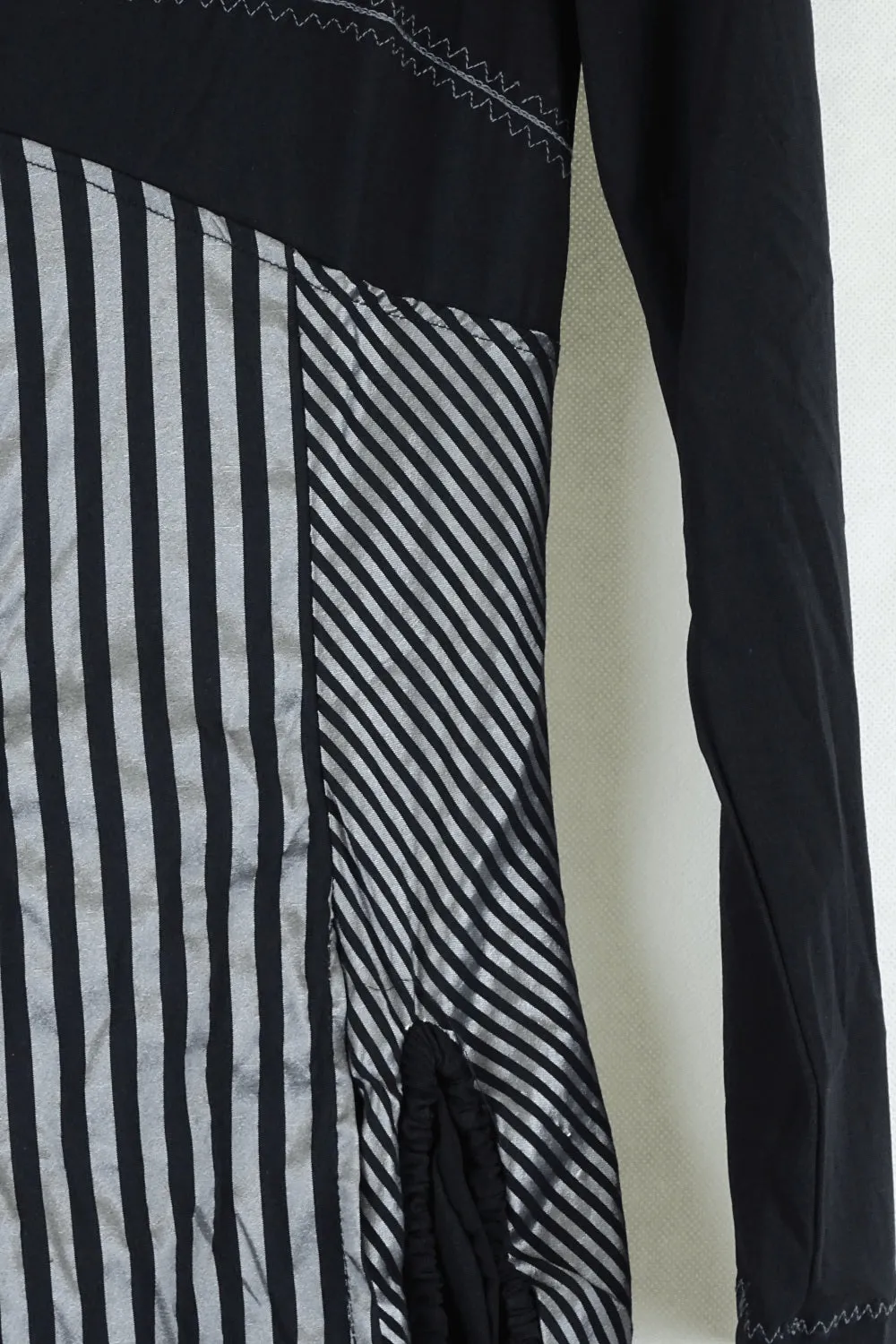 Chelsea Black Zip Up Dress Silver S
