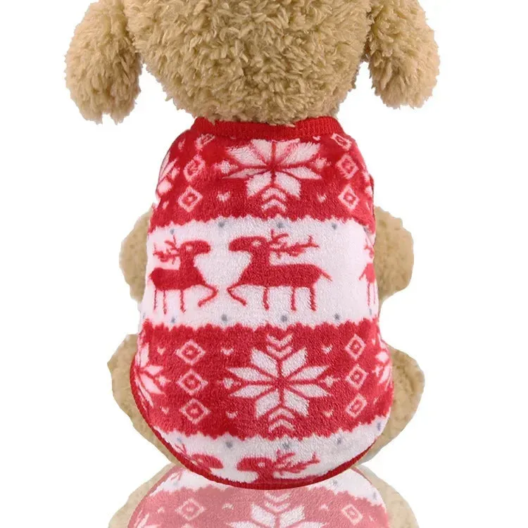 Christmas Dog Hoodie – Warm Elk & Santa Coat for Dogs & Cats
