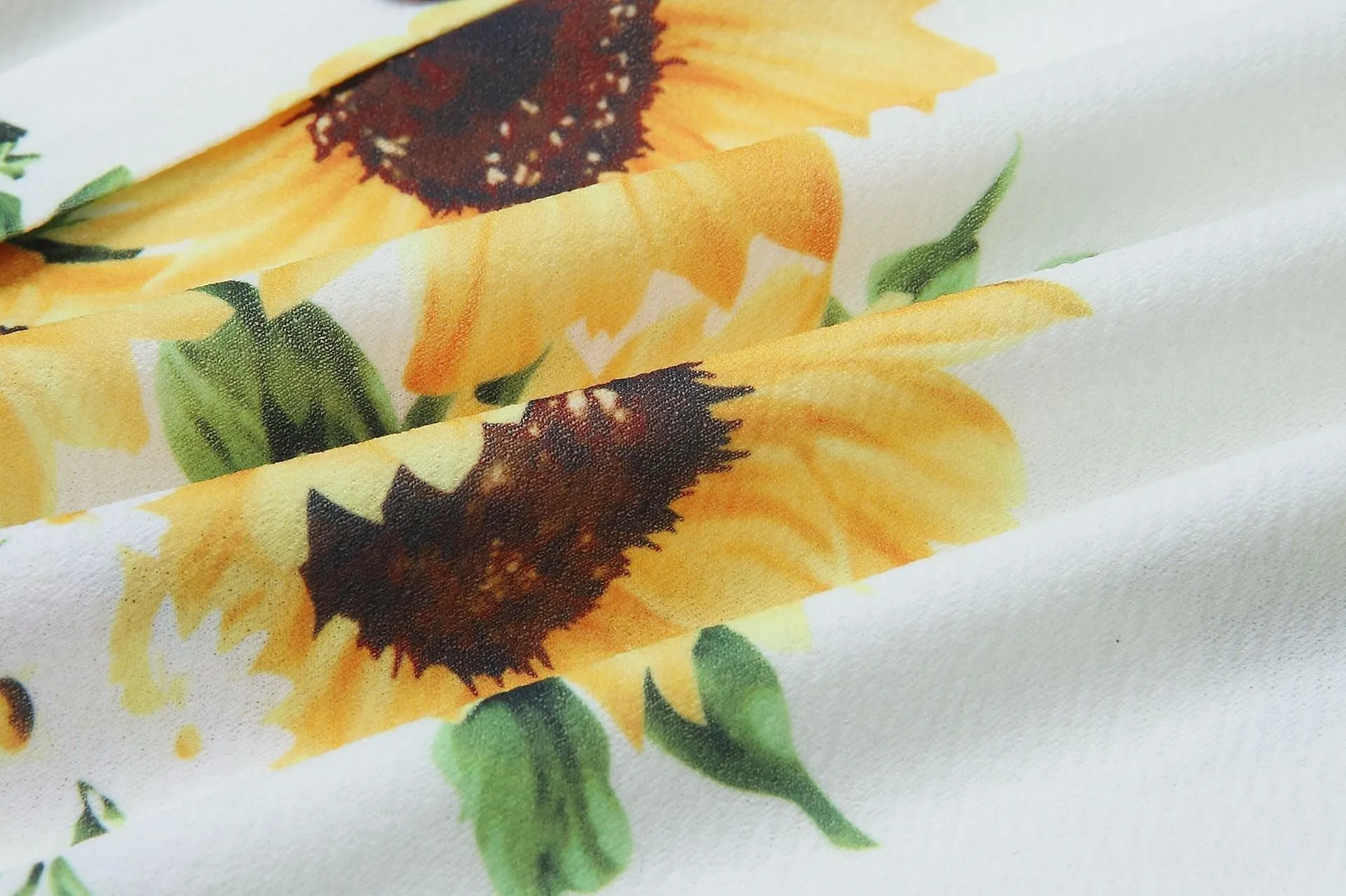 Dunnmall Sunflower Print Camisole Dress