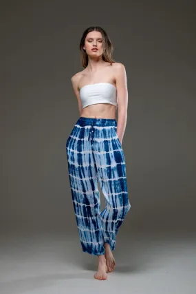 Elegant Blue Tie Dye Pant