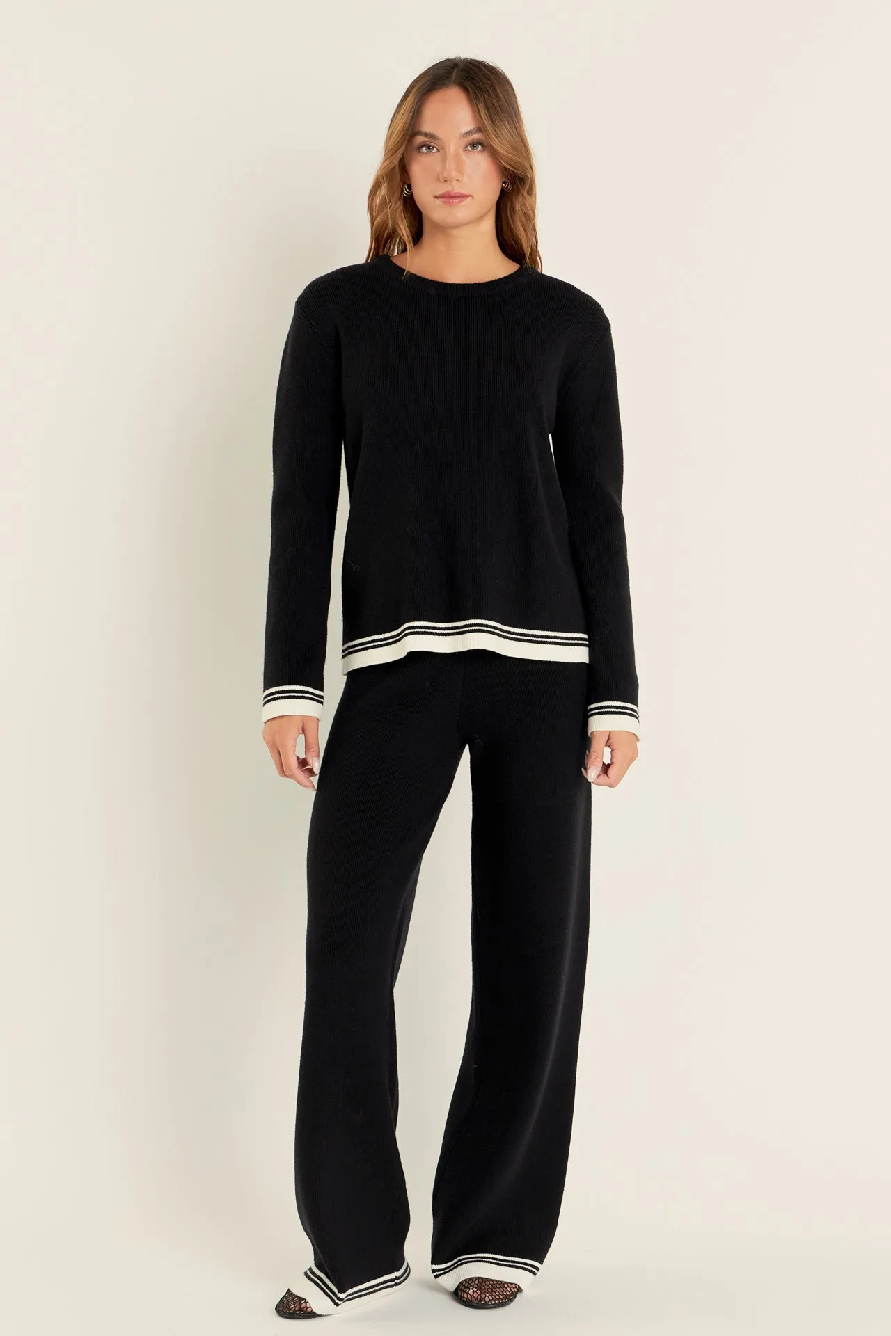 English Factory - Contrast Stripe Detail Knit pants