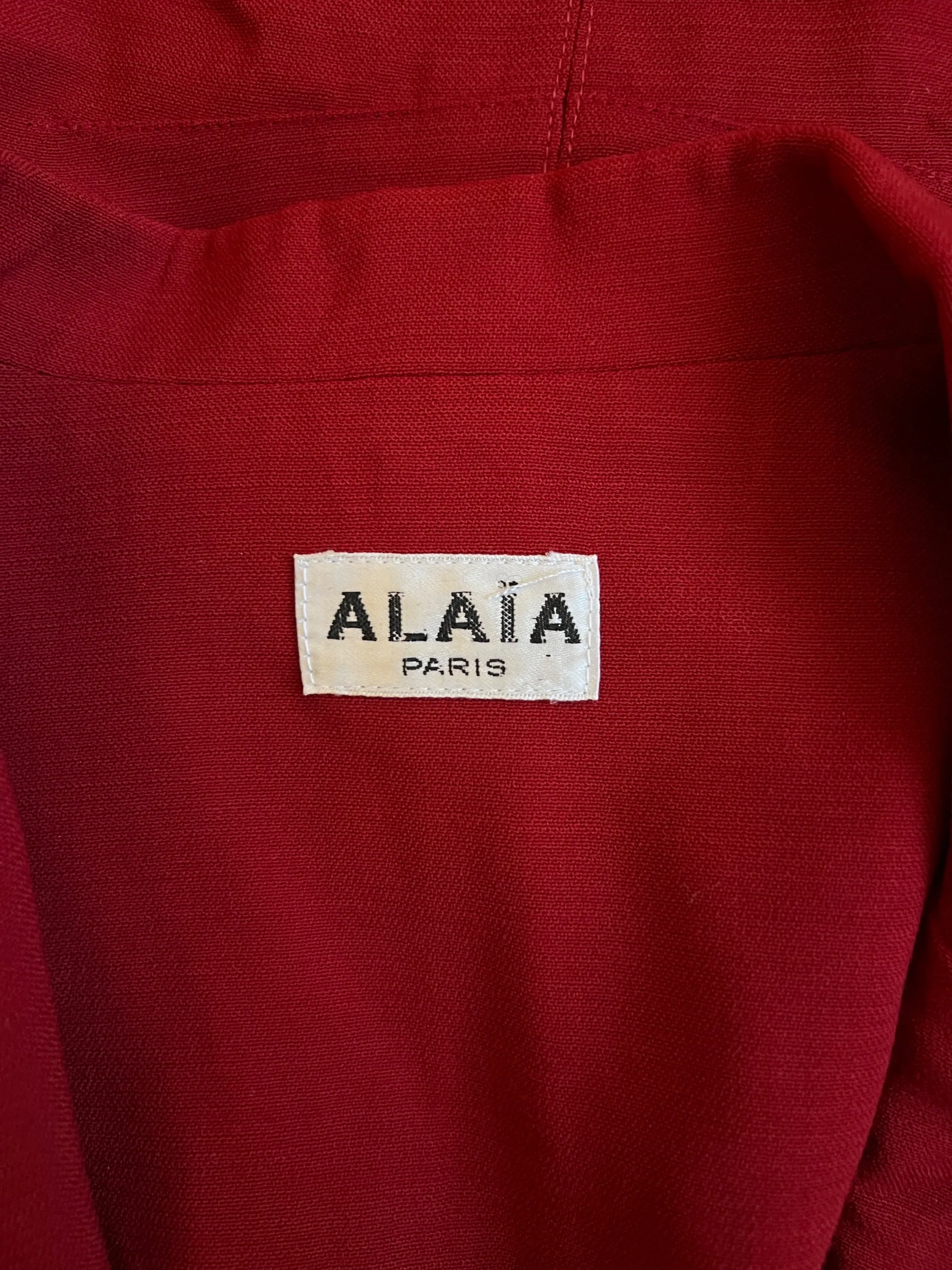 Fall 1988 Documented Alaia Red Corset Style Jacket