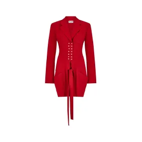 Fall 1988 Documented Alaia Red Corset Style Jacket