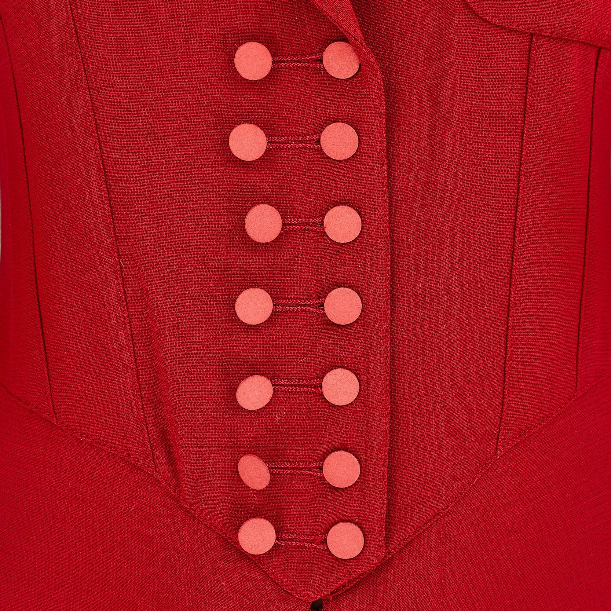 Fall 1988 Documented Alaia Red Corset Style Jacket