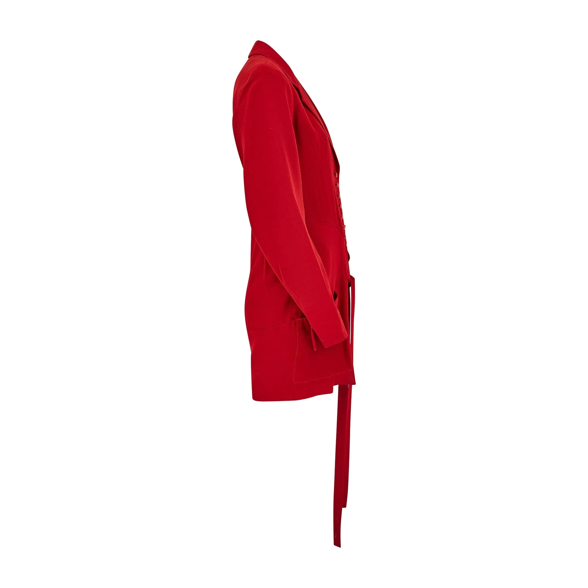 Fall 1988 Documented Alaia Red Corset Style Jacket