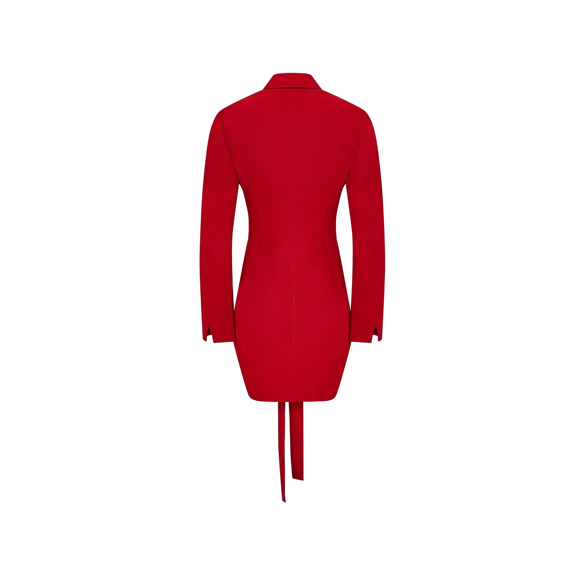 Fall 1988 Documented Alaia Red Corset Style Jacket
