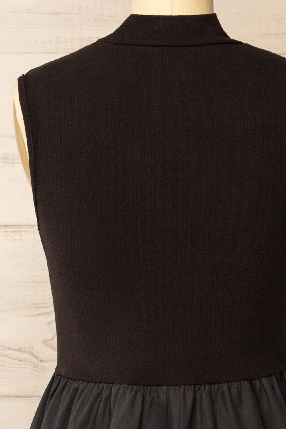 Frell Black | Midi Dress w/ Mock Neck