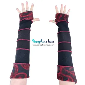 Katwise-inspired black felted 100% cashmere arm warmers-1627