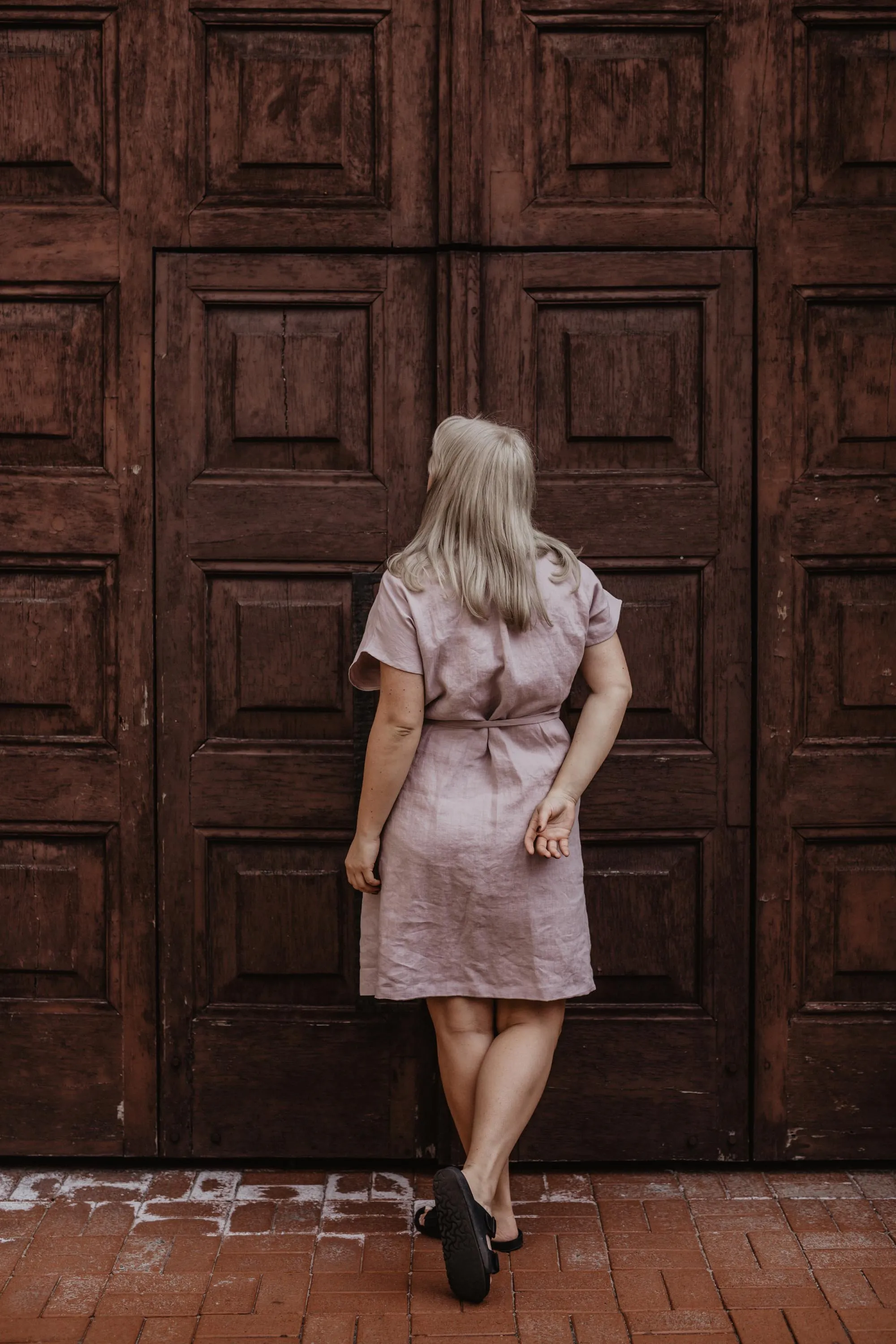 Linen wrap dress Rome by AmourLinen