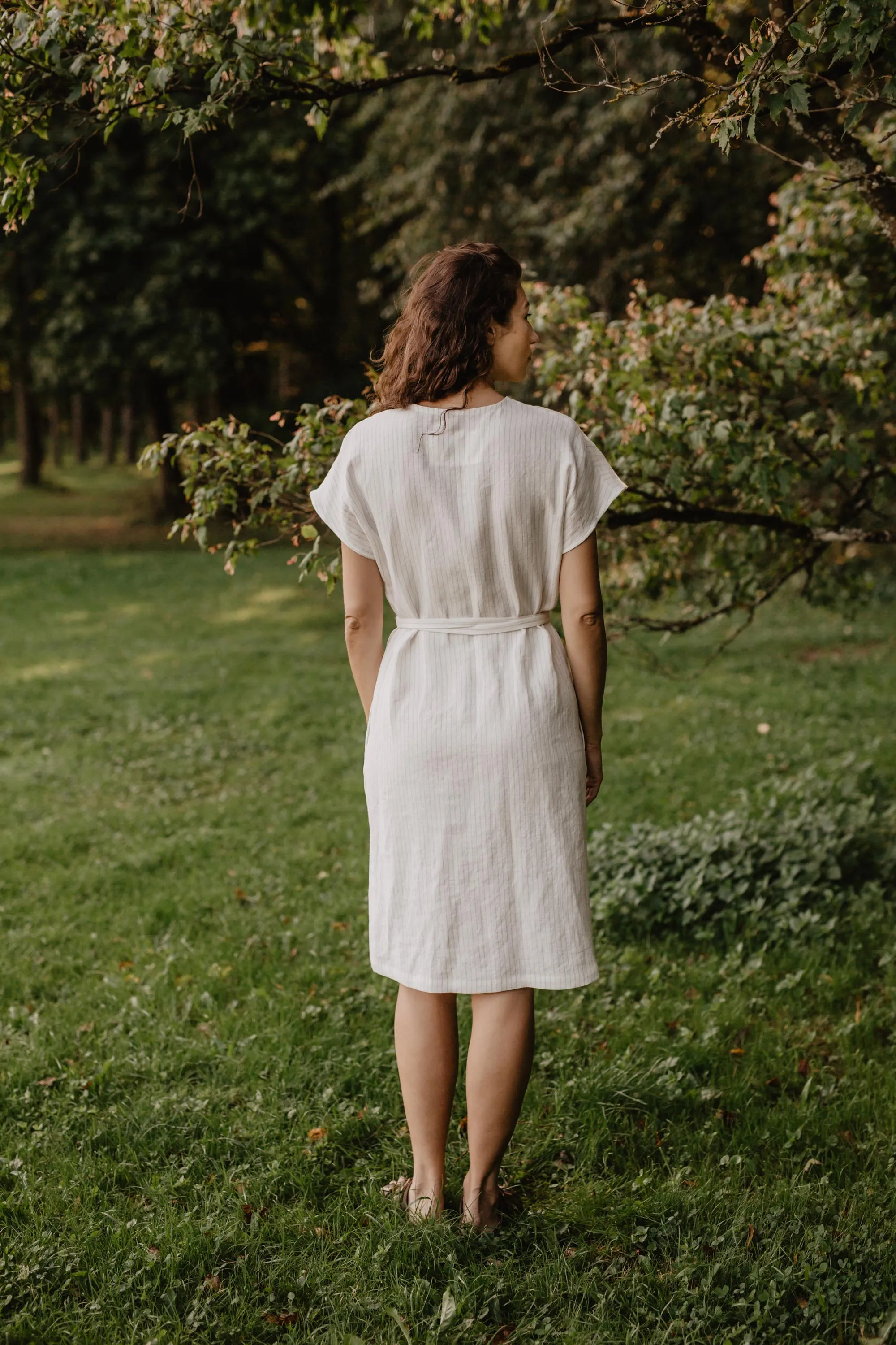 Linen wrap dress Rome by AmourLinen