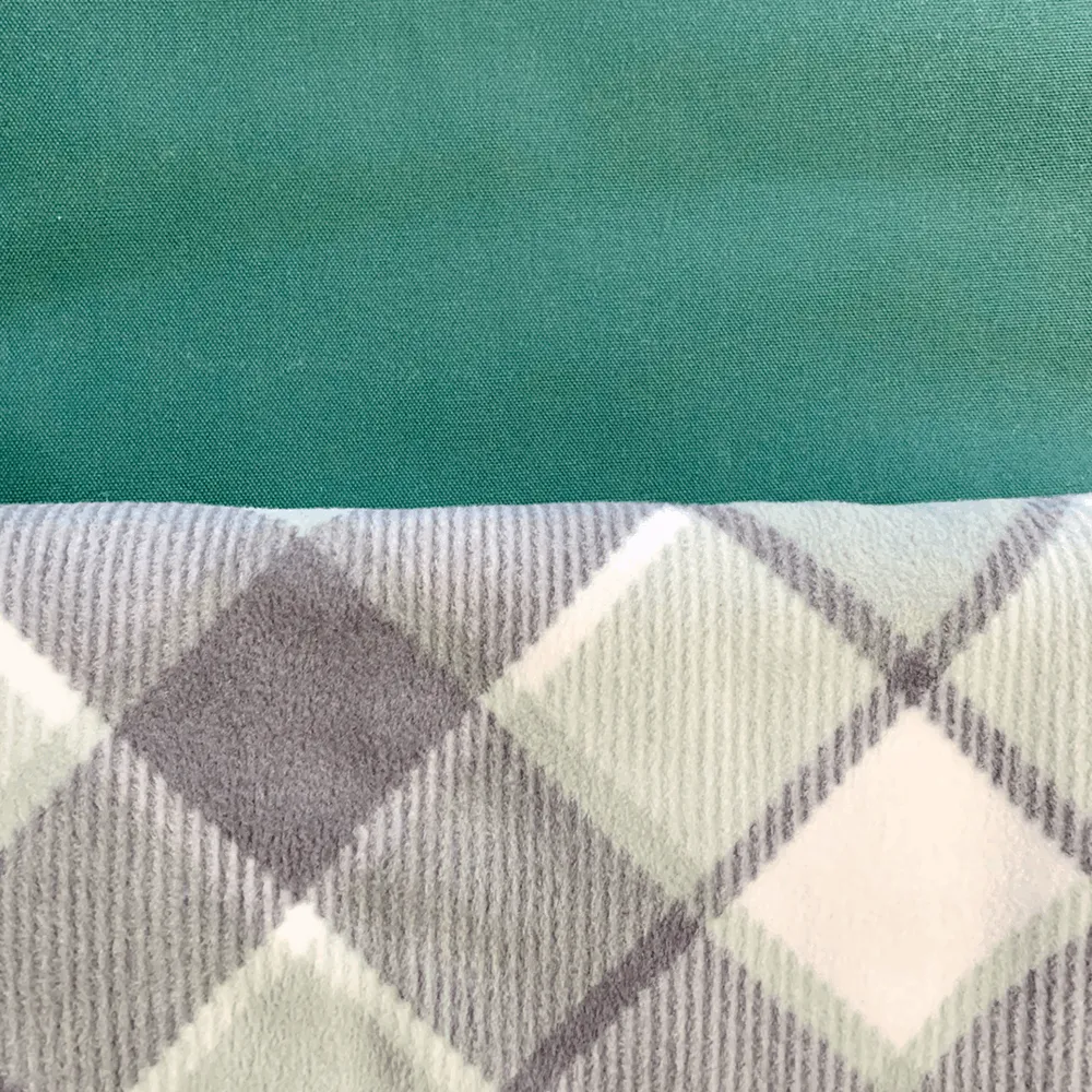 Luther Hunter Green Plaid Winter Fleece Dog Coat