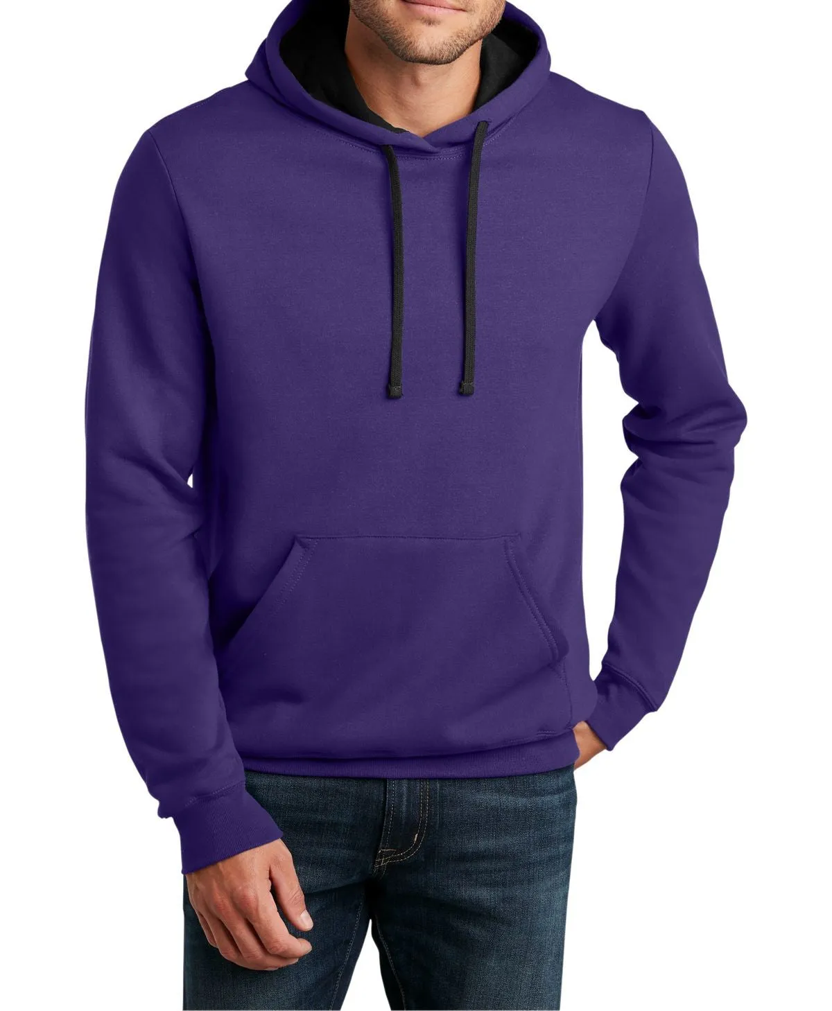 Men's Long Sleeve Hooded Pullover Sweatshirt with Pocket