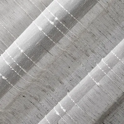 New - 95"x52" Textured Slub Stripe AntiDust Curtain Panel Gray - Clean Window
