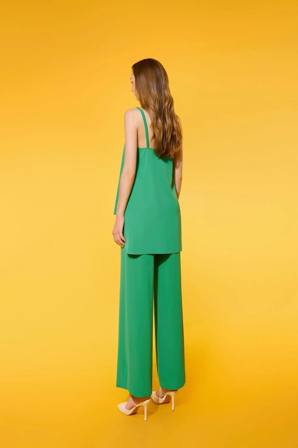 Olia Asymmetric Camisole Crepe Top