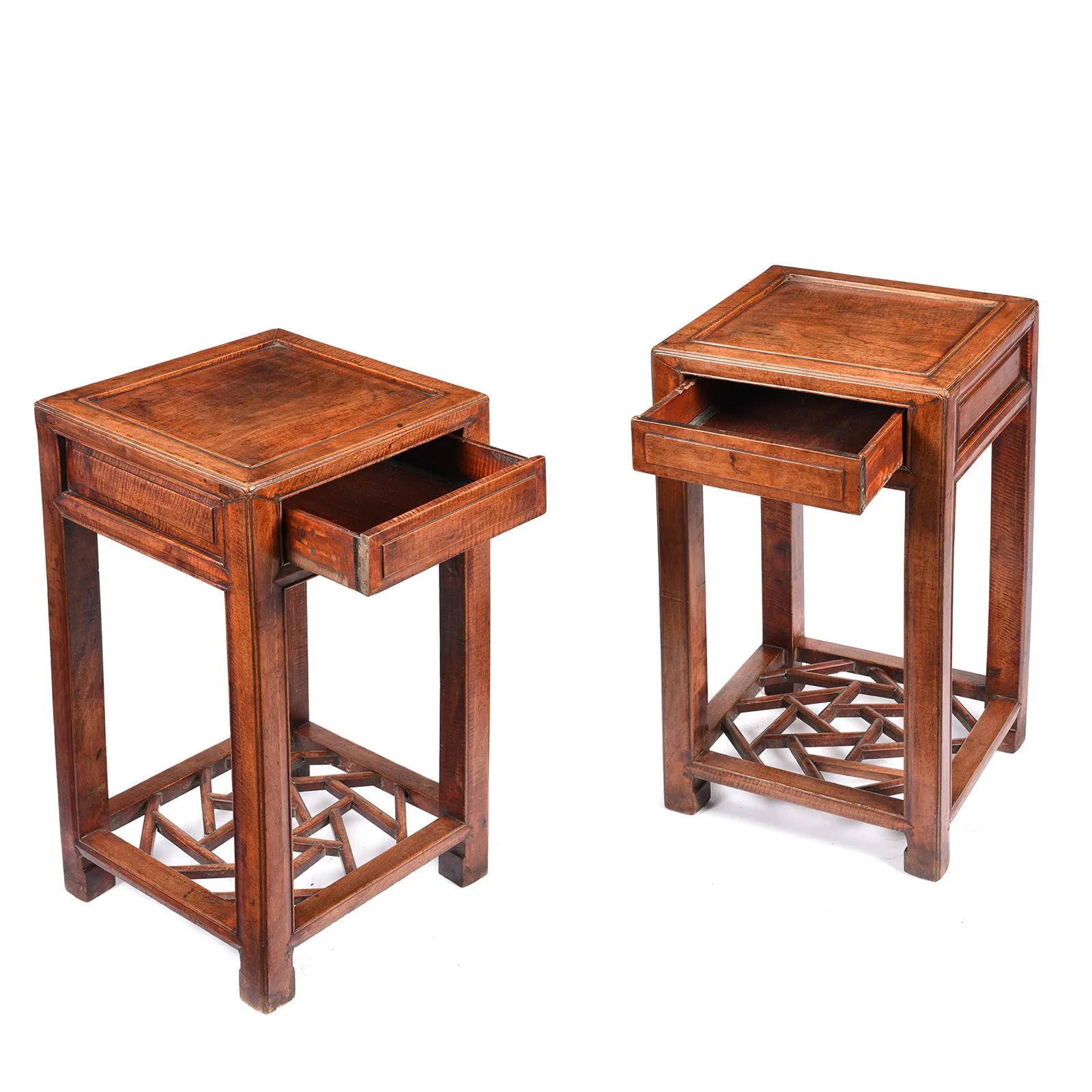 Pair Of Chinese Flower Stand From Jiangsu - 19thC