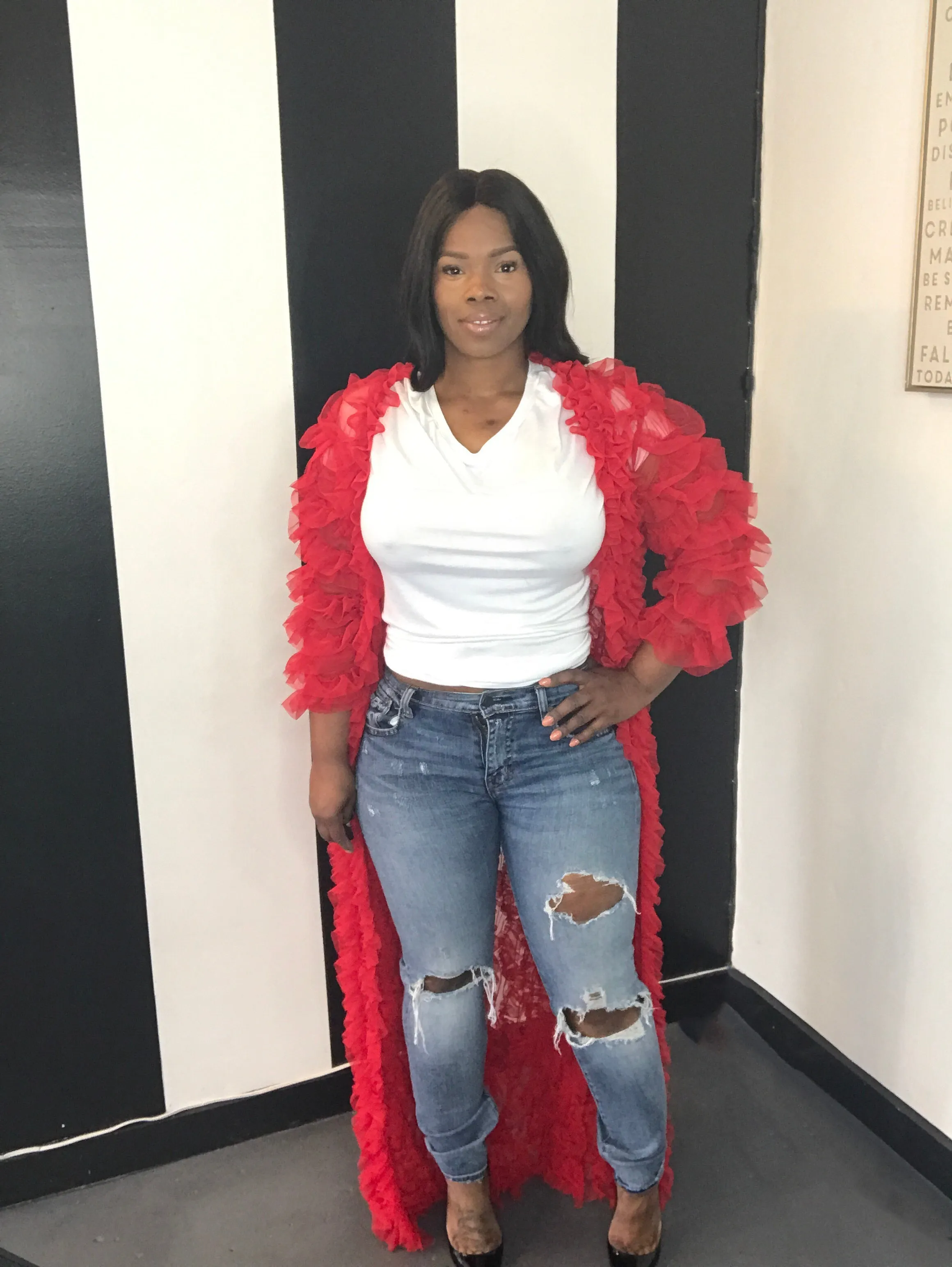 Posh Ruffled Cardigan