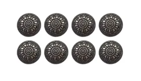 Raised Floral Design Buttons Shank Button