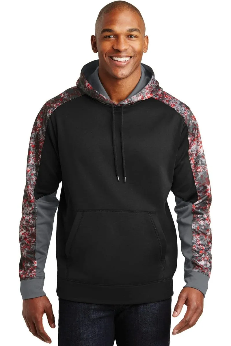 Sport-Tek ST231: Sport-Wick Mineral Freeze Fleece Colorblock Hooded Pullover