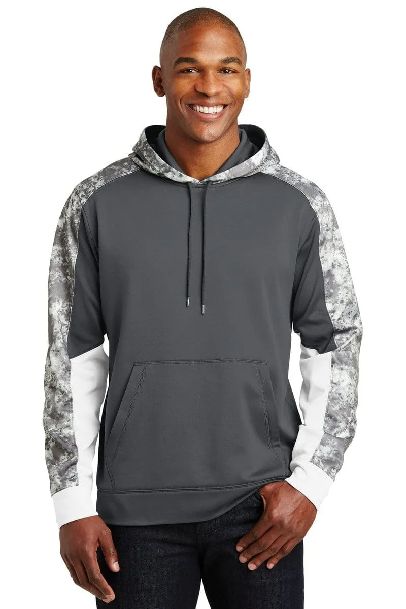 Sport-Tek ST231: Sport-Wick Mineral Freeze Fleece Colorblock Hooded Pullover