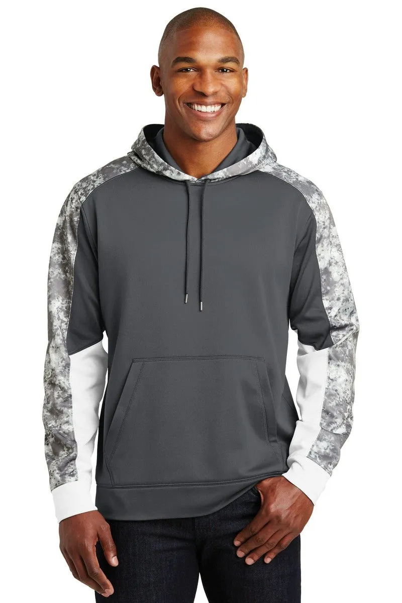 Sport-Tek ST231: Sport-Wick Mineral Freeze Fleece Colorblock Hooded Pullover