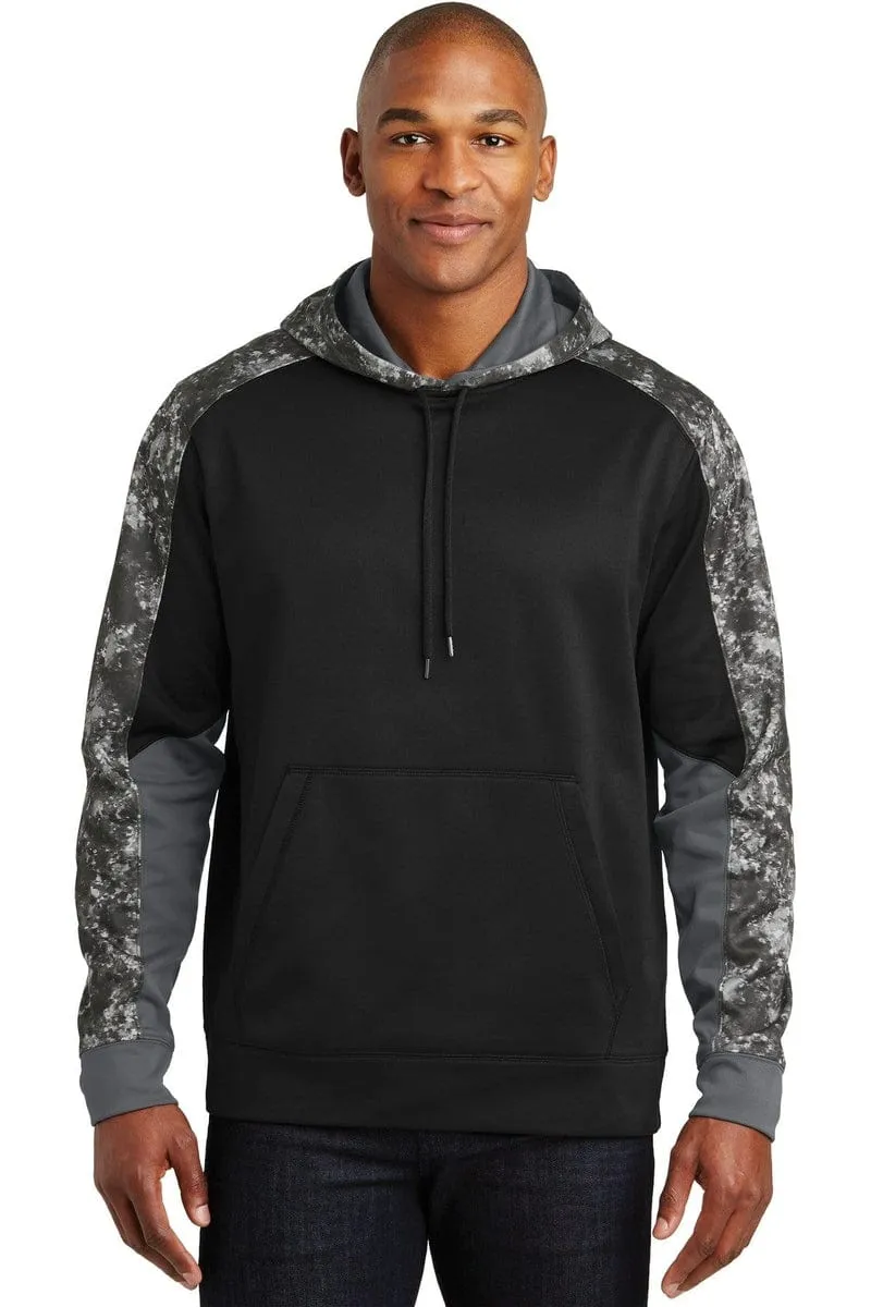 Sport-Tek ST231: Sport-Wick Mineral Freeze Fleece Colorblock Hooded Pullover