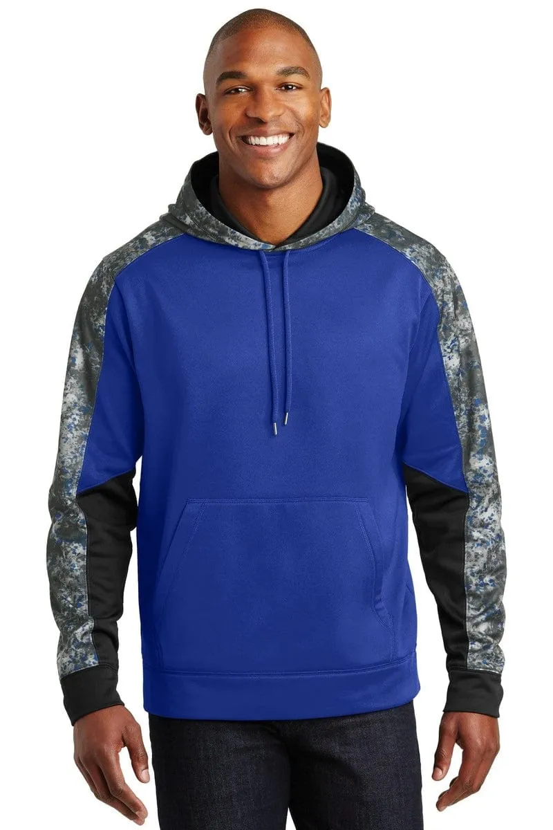 Sport-Tek ST231: Sport-Wick Mineral Freeze Fleece Colorblock Hooded Pullover