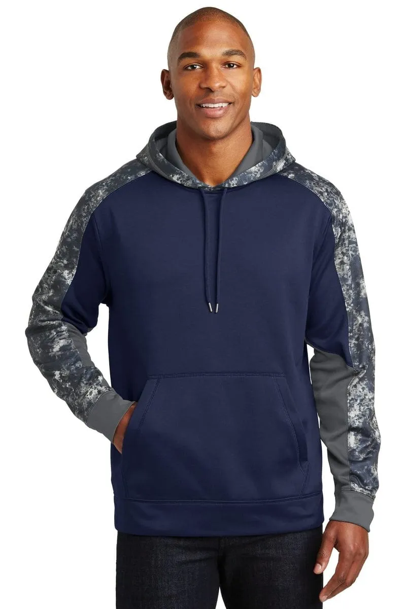 Sport-Tek ST231: Sport-Wick Mineral Freeze Fleece Colorblock Hooded Pullover