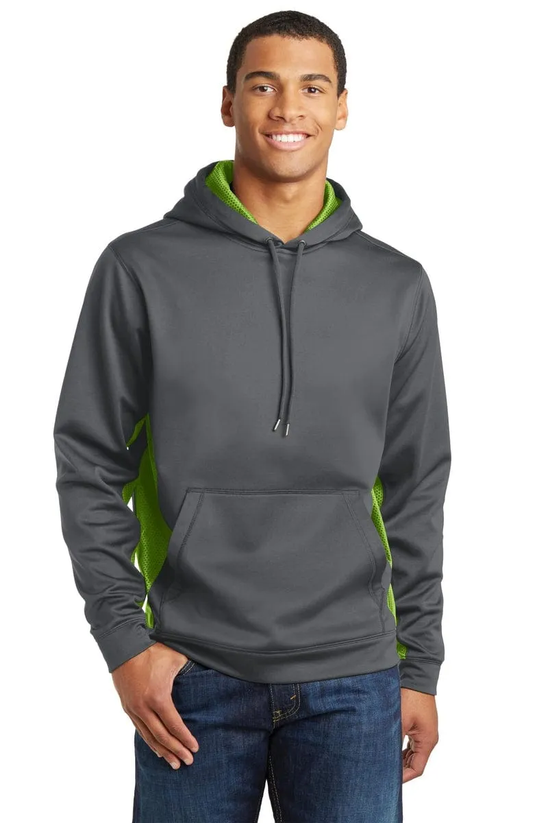 Sport-Tek ST239: Sport-Wick CamoHex Fleece Colorblock Hooded Pullover