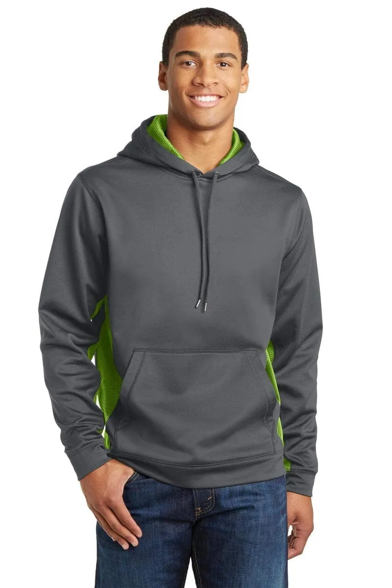 Sport-Tek ST239: Sport-Wick CamoHex Fleece Colorblock Hooded Pullover
