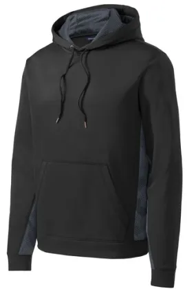 Sport-Tek® Youth Sport-Wick® CamoHex Fleece Colorblock Hooded Pullover