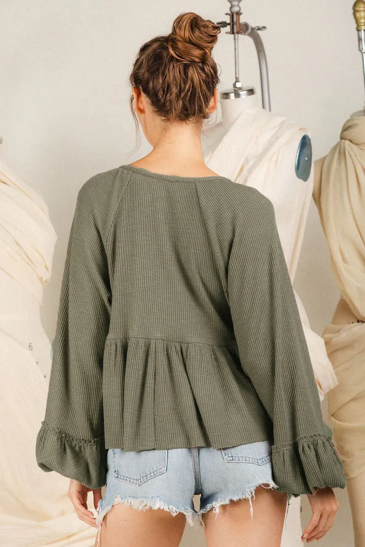 Spring Autumn Women Clothing Pleated Sunken Stripe Knitted Bottoming Shirt Top