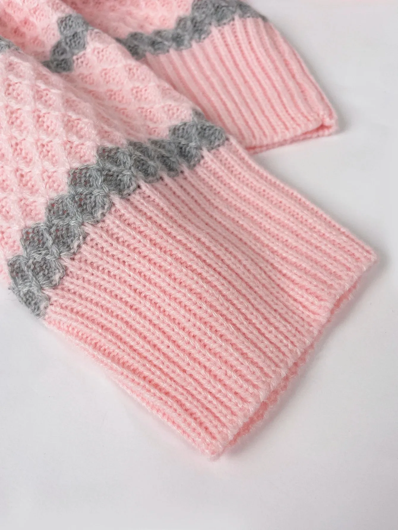 Stripped Waffle Knit Textured Pullover Sweaters – Regular Fit