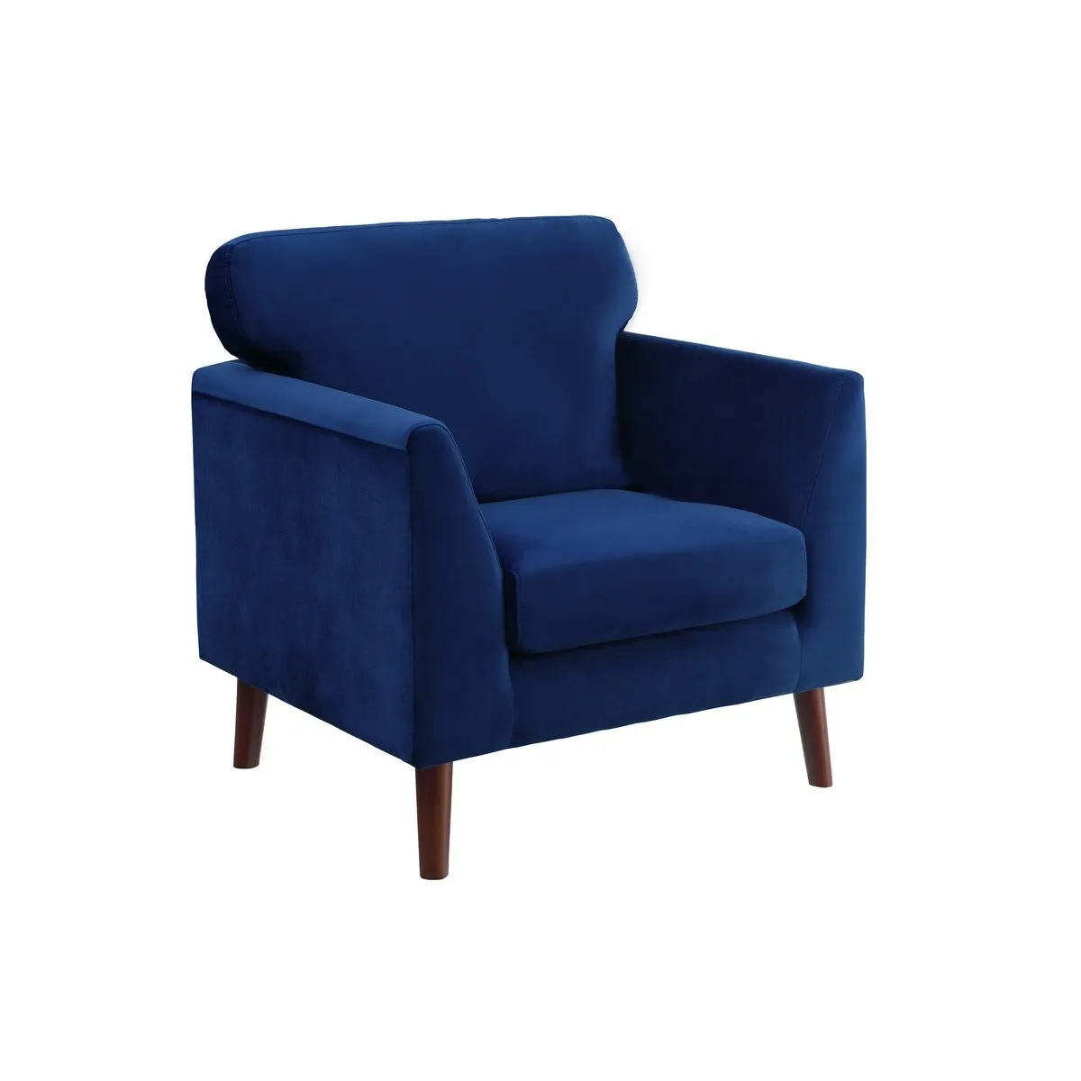 Tolley Collection Blue Velvet Fabric Chair