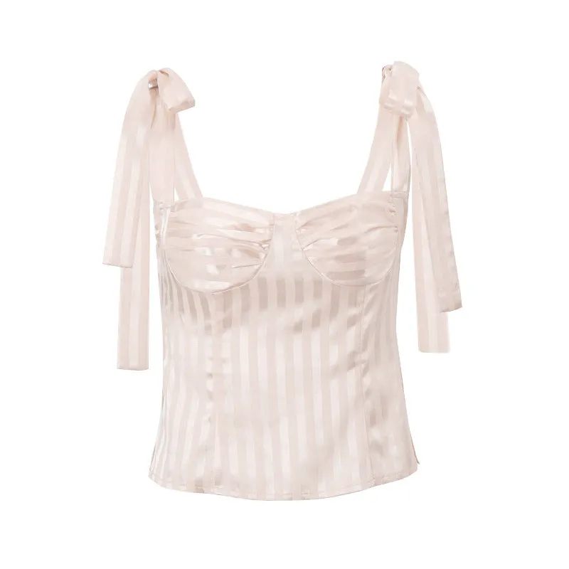 Uniwim birthday outfit Women's Striped Slim-Fit Low-Cut Camisole Summer Ins Trendy Sexy Vest for Women