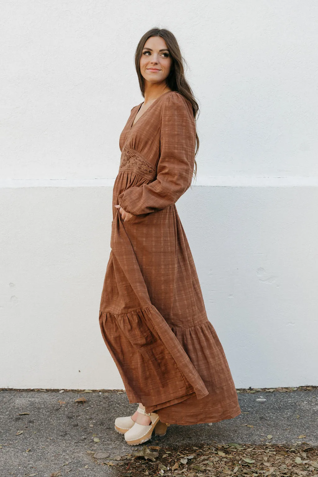 Vienna Dress-Umber