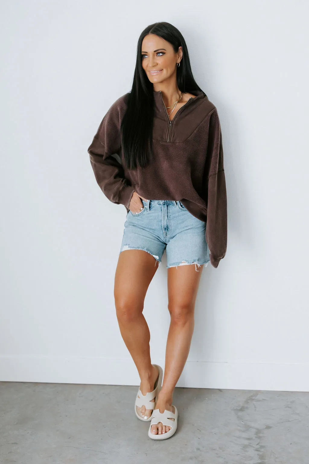Vonn Half Zip Pullover by Lily and Lottie