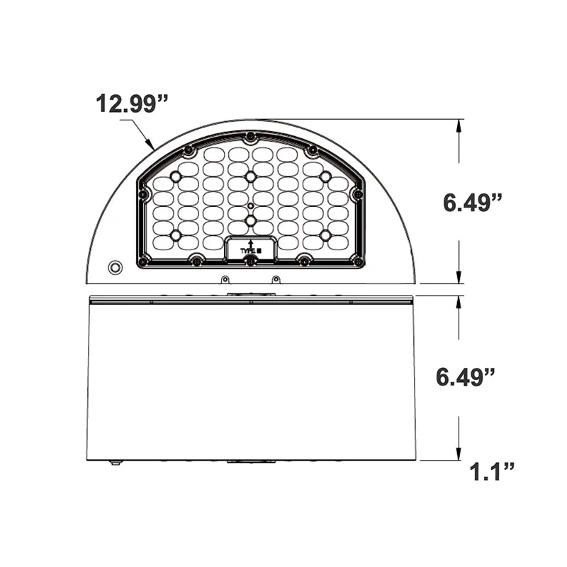 Westgate WHCX-48-80W-MCTP 48W/64W/80W LED Cylinder Wall Pack, Power & CCT Selectable