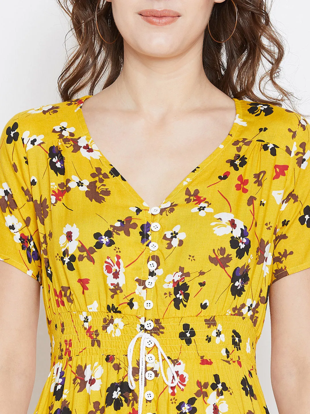Yellow & White Maxi Dress