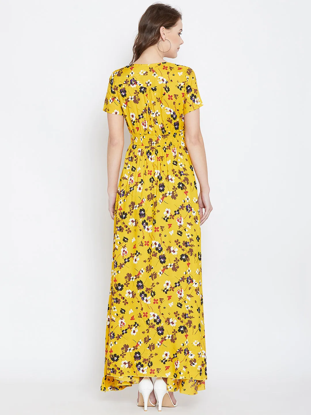 Yellow & White Maxi Dress